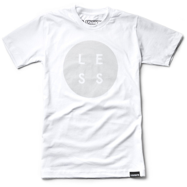 LESS (White) #clothing #less #apparel #ugmonk #tshirt #minimal #typography