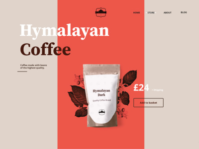 coffee, website, design, simple, web