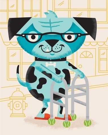 blog - tad carpenter #glasses #tennis #ball #texture #tad #carpenter #walker #dog