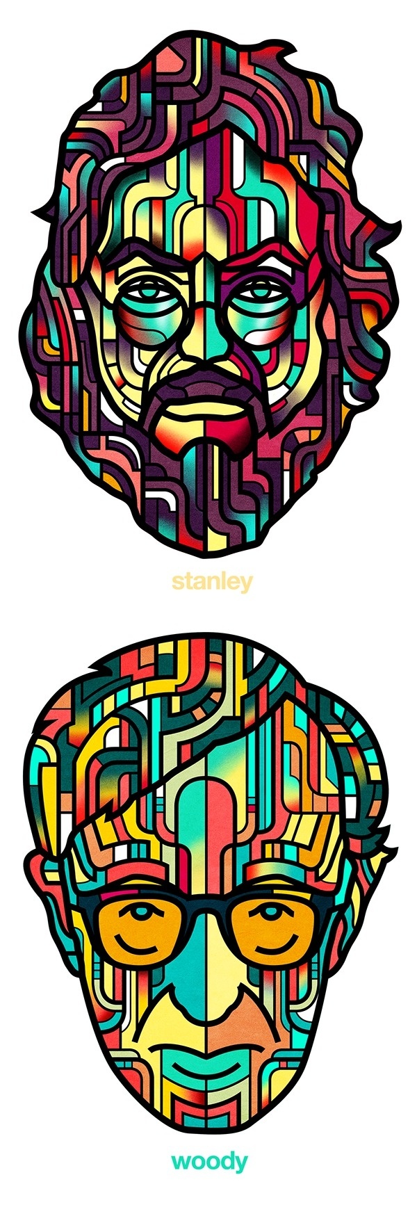 Director's Cut Collection on Behance #kubrick #woody #illustration #allen #stanley