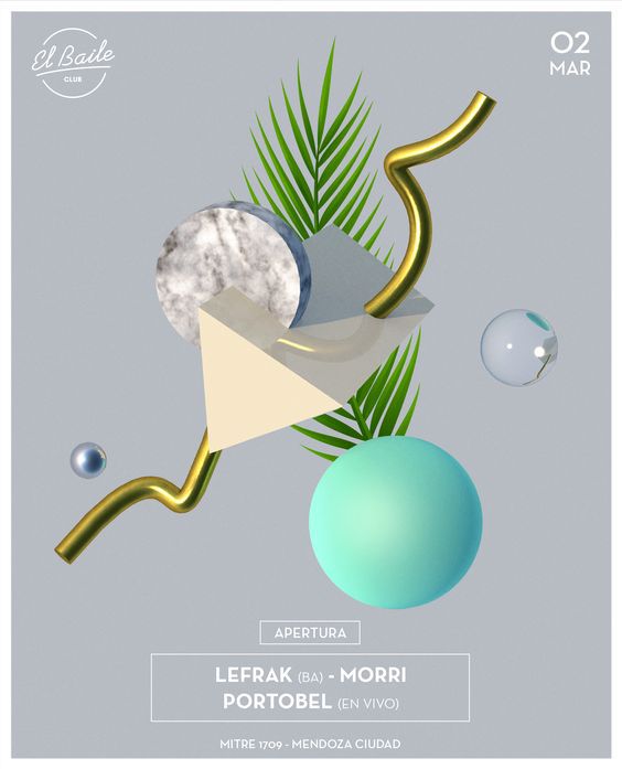 Flyer for El Baile, Mendoza, Argentina.