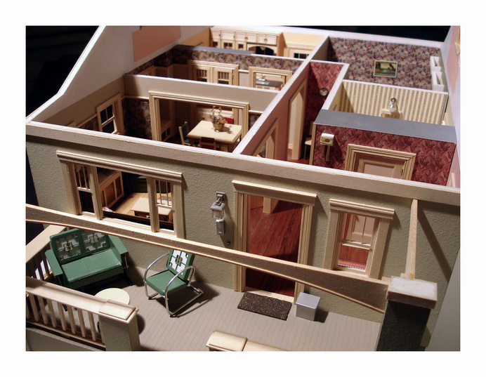 Bungalow interior Front view | Flickr - Photo Sharing! #interior #miniature #diorama #art