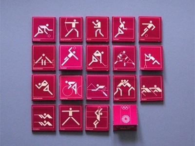 Otl Aicher 1972 Munich Olympics - Lighters Matchbooks and Matchboxes #otl #aicher