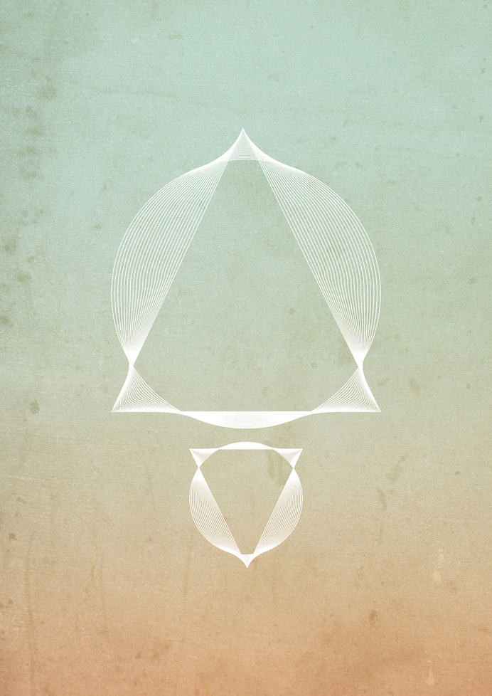 A day in the land of nobody - "North and South" by Miguel Angélus Batista #abstract #design #shapes #graphic #triangle #triangles