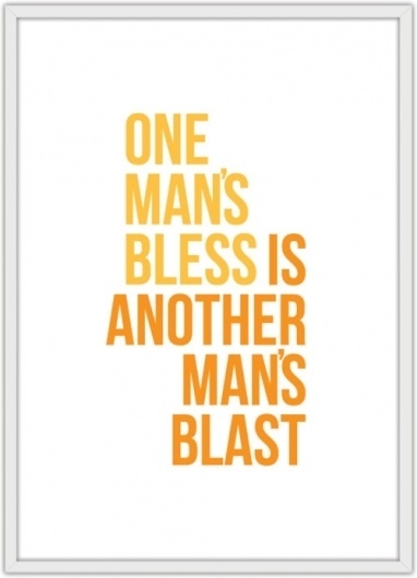 Blast/Bless #print #poster #typography