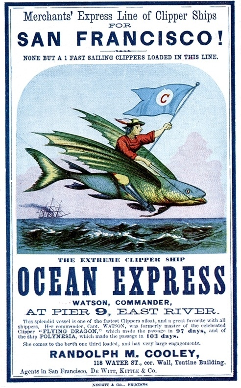 ships006.jpg (Image JPEG, 492x790 pixels) #ocean #travels #card #1855 #sailing #ship #vintage #express