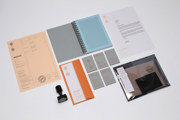 Business card design idea #330: Print Collateral #invoice #stamp #branding #business #print #slip #orange #grid #identity #collat...