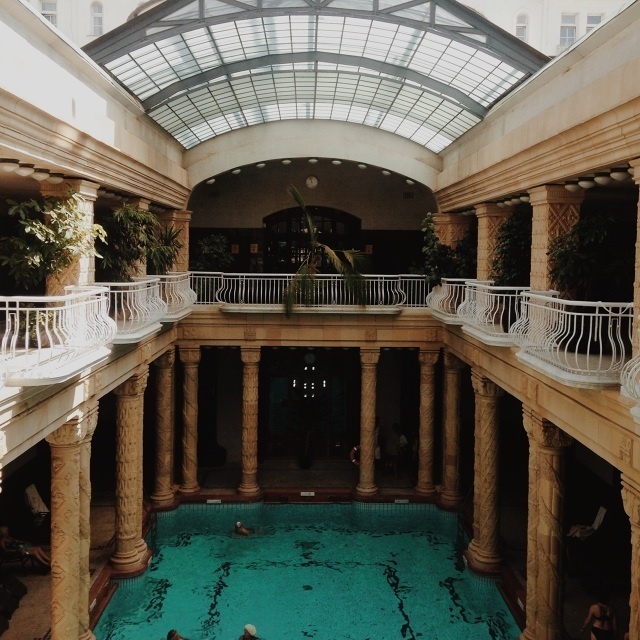 photography - meganprycedesigns.com #budapest #travel #hungary #pool #photography #bathhouse #swimming