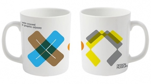 Design Museum Shop: Exhibition Products > Current Exhibitions > Wim Crouwel, A Graphic Odyssey > Wim Crouwel Coloured Mug #museum #design #crouwel #mug #minimal #wim