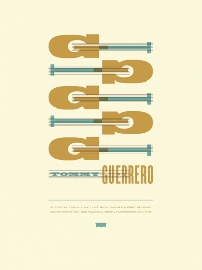 JASON MUNN - Tommy Guerrero - Poster #munn #small #jason #letterpress #the #stakes #poster #typography