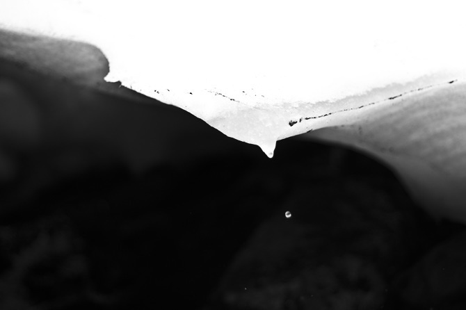 Artistic shot of dripping ice, shot by Patrick Bloem #Ice #photography #black #white #nature