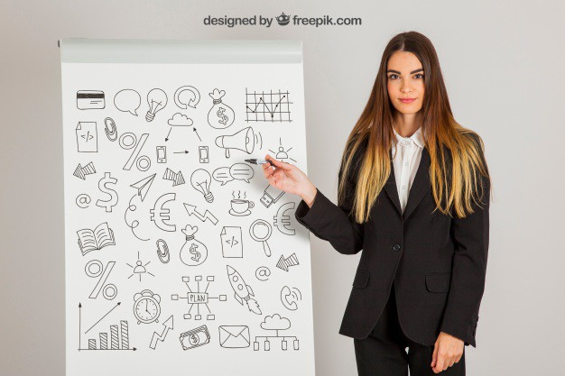 Business concept with board Free Psd. See more inspiration related to Infographic, Mockup, Business, Template, Woman, Girl, Presentation, Board, Mock up, Infographic template, Modern, Business infographic, Business woman, Female, Young, Up, Panel, Concept, Clipboard, Businesswoman, Showcase, Stylish, Showroom, Mock, Presenting, Explanation and Showing on Freepik.