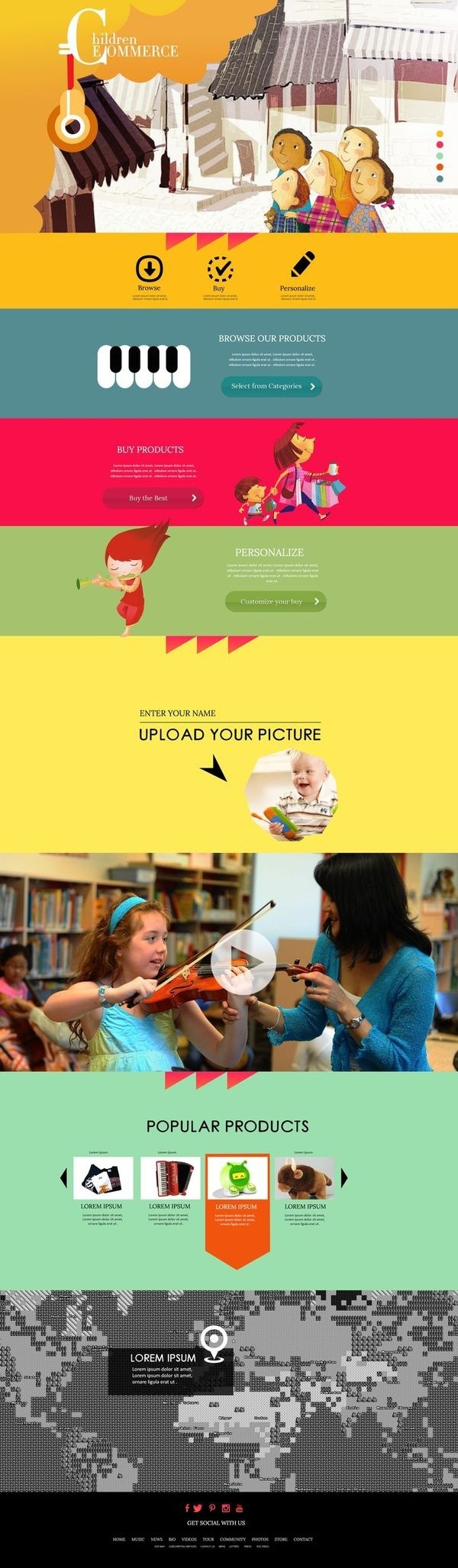 | Children E commerce Design Concept | #commerce #websiteconcept #parallax #e #layout