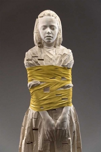your-monsters.jpg (600×900) #wrapped #sculpture #tied #wooden #bound #child #gehard #wood #demetz