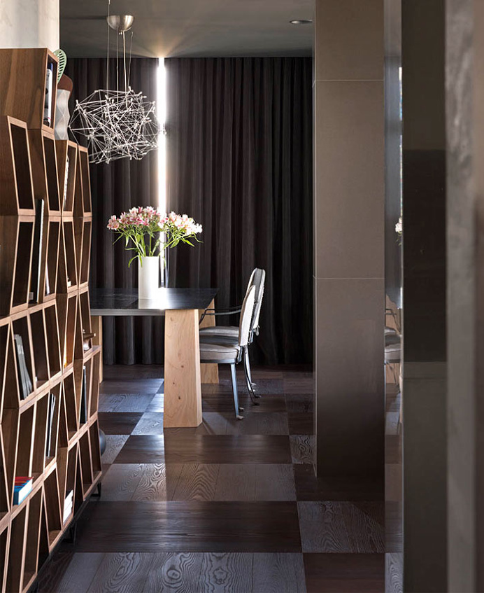 Apartment in Dark Colors by InCube - #decor, #interior, #homedecor,