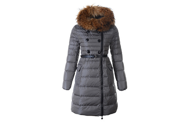 Moncler Women Herisson Long Down Coat Grey #fashion
