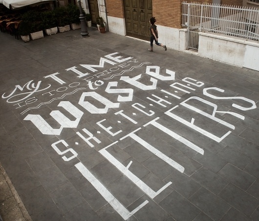 tommaso guerra #street #chalk #typography
