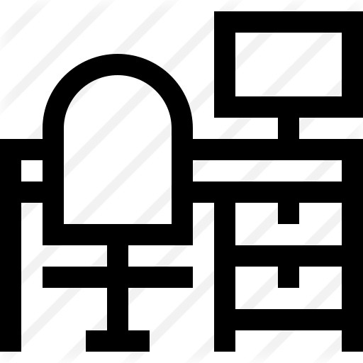 See more icon inspiration related to business and finance, professions and jobs, furniture and household, desktop, desk, chair, working, office, work and computer on Flaticon.