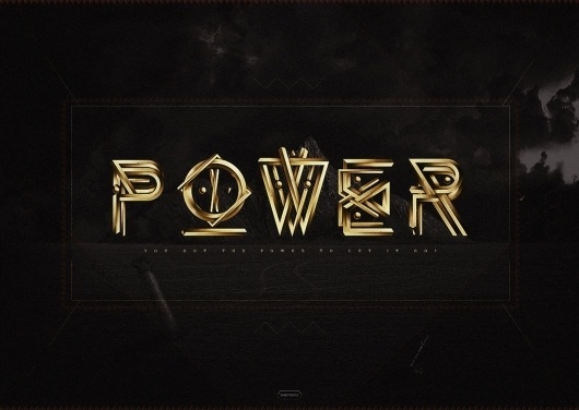 POWER 2011 by ~crymz #west #kanye #power #smbstudios #gold #crymz #typography
