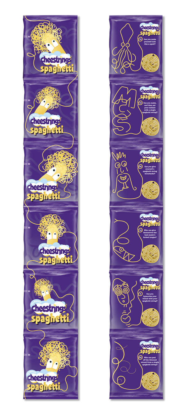 CheestringsÂ Spaghetti The Dieline #packaging #burnetts