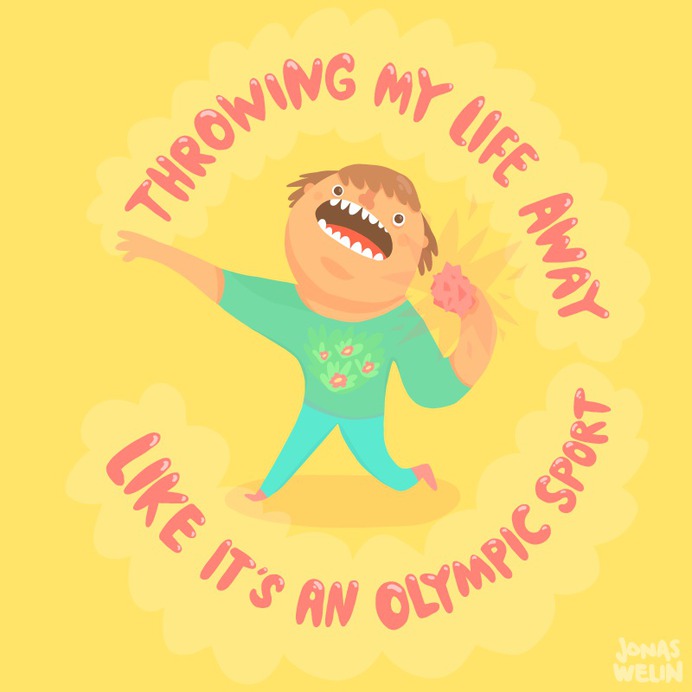 Throwing my life away by Jonas Welin