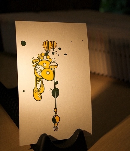 Natural Selection (Gocco Print) © Engin Korkmaz 2008 | Flickr - Photo Sharing! #silkscreen #card #print #design #korkmaz #illustration #natural #engin #selection