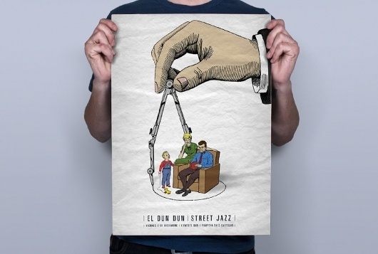 DUN DUN - ignacio fretes #illustration #typography #poster #retro #poster design #dun dun
