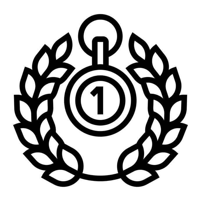 See more icon inspiration related to award, medal, wreath, first, champion, prize, medallion, sports and competition and winner on Flaticon.