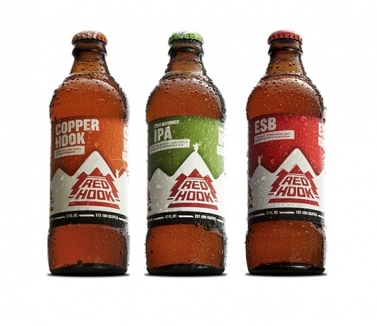 Before & After: RedhookÂ Beer - TheDieline.com - Package Design Blog #beer #red #hook #bottle #design #orange #bottles #package #green