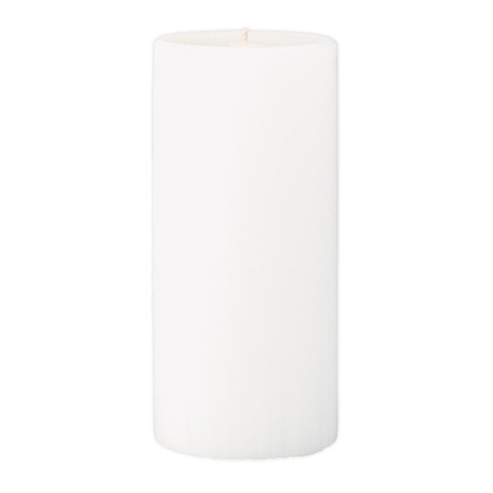 Marbled Pillar Fresh Cotton & Lavender Scented Candle, 15 x 7 cm