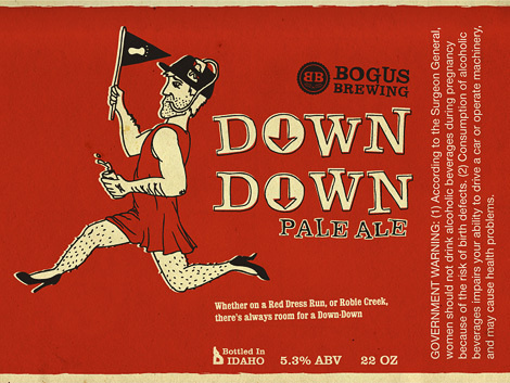 Bogus Brewing Down Down Label #packaging #beer #label #bottle