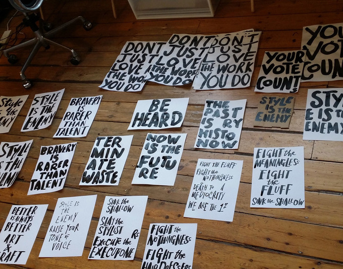 hand made type