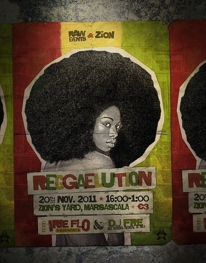 Raw Events Posters on the Behance Network #reggae #zion