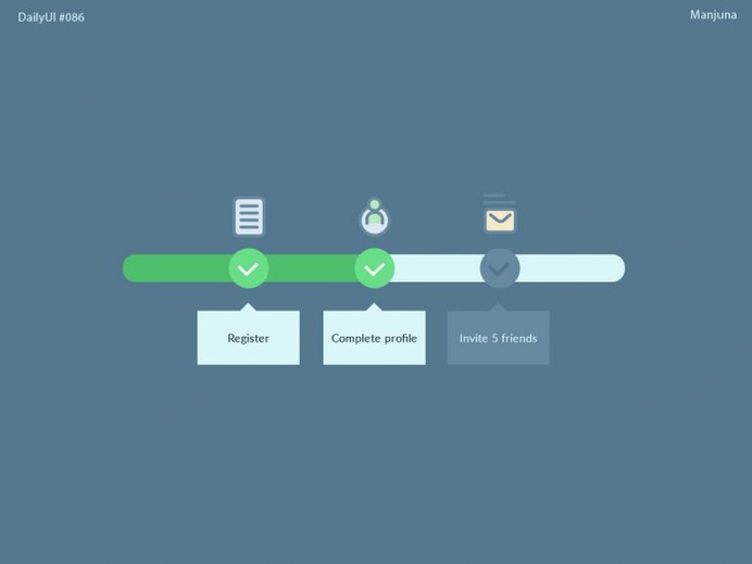 Daily UI #086 Progress icon bar