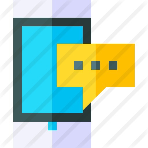 See more icon inspiration related to chat bubble, electronics, conversation, mobile phone, communications, chat, smartphone, cellphone, mobile and technology on Flaticon.