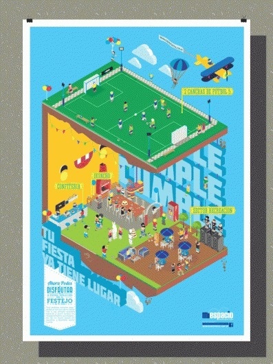 omaigod #isometric #argentina #graphic #geometric #illustration #colors #poster #omaigod #party