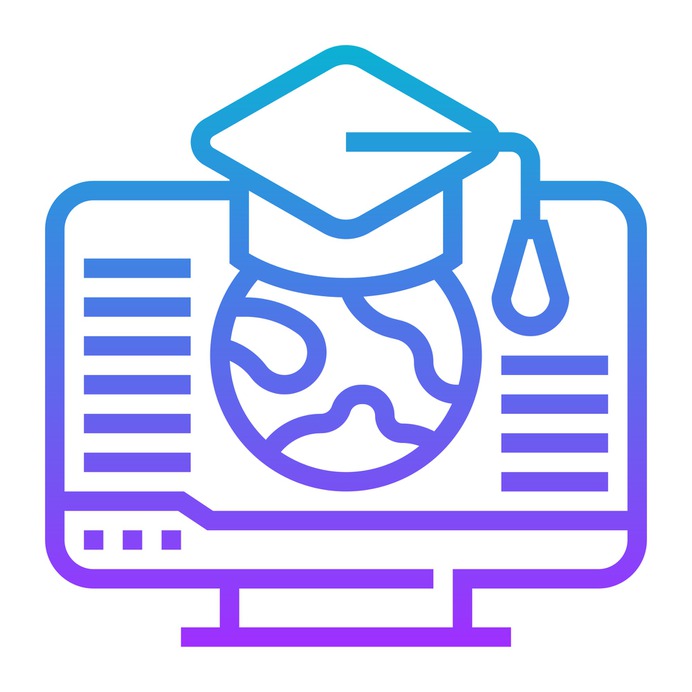 See more icon inspiration related to school, elearning, training, learning, knowledge, mortarboard, graduate, presentation, education, analysis, online, world, earth, globe and computer on Flaticon.