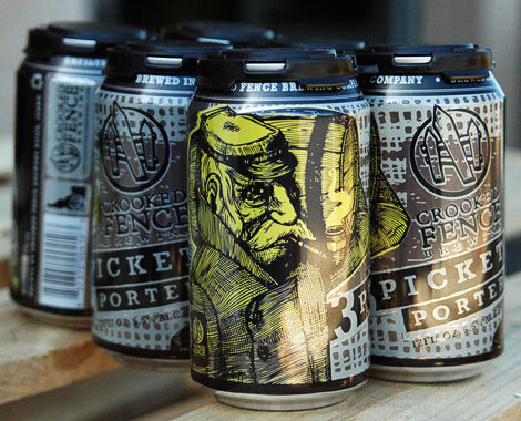 Crooked Fence Brewing Cans #packaging #beer #can #label