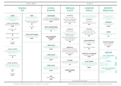 Matamata #menu #identity #food #print #france