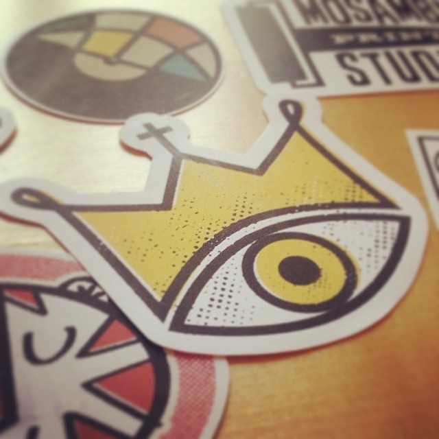 Got some goodies in the mail from the great @JeanMosambi take a look. #halftone #crown #eyeball
