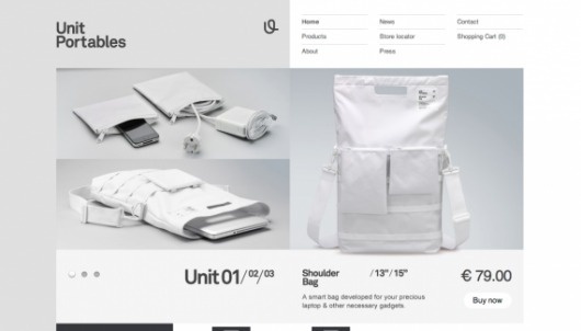 Unit Portables - Web design inspiration from siteInspire #layout #design #web #interface