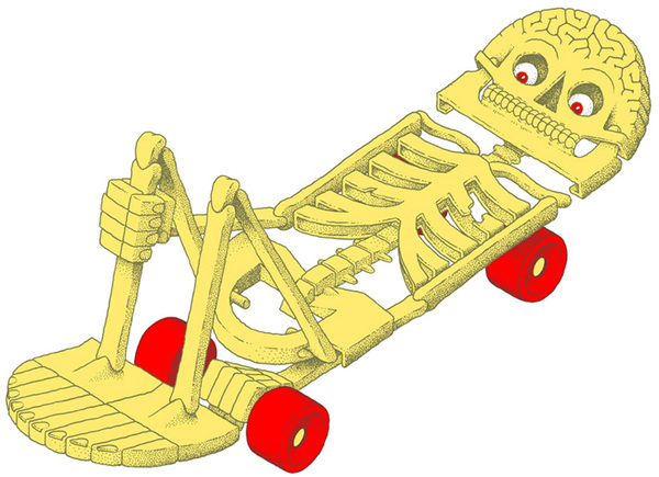 illustration jobs on Behance #red #yellow #daan #illustration #skull #botlek