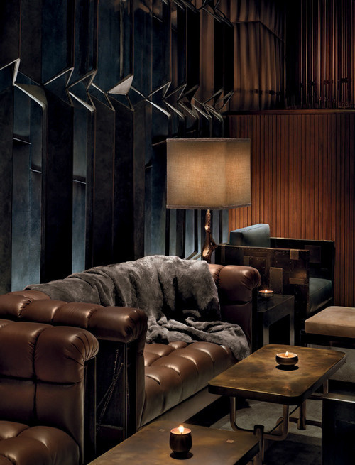 The Grand Hotel: The Bourgeois Dream of an Aristocratic Castle #grand #castle #design #interiors #architecture #leather #hotel #dark #luxury