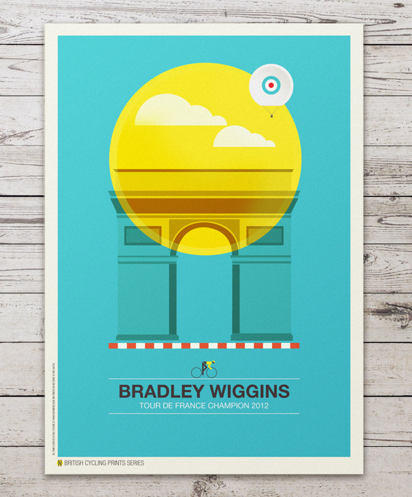 British Cycling Print Series #cycling #colorful #minimal