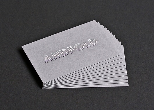 Andfold Studio : Graphic Design Leicester : Andfold Identity #business #smith #gf #card #foiled #andfold #duplex