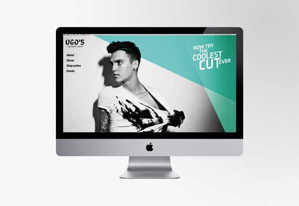 UGO's Barber Shop / identity #cut #models #barber #shop #male #identity #logo #web