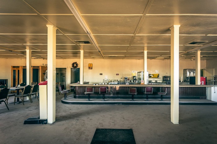 Desert Center California Photography - Mindsparkle Mag Beautiful photoshoot of a deserted diner in California. The shoot is entitled Desert Center, California, and it was captured by Mickey Strider in San Diego. #design #identity #color #photography #graphic #design #gallery #blog #project #mindsparkle #mag #beautiful #portfolio #designer