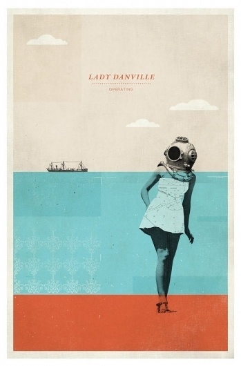 Concepción Studios - Wall to Watch #ocean #woman #print #design #graphic #poster #music #nautical #typography