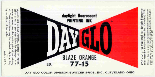1969 DayGloLabel #day #glo