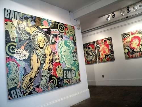 The mixed media art of Greg Gossel | Jared Erickson #canvas #gallery #iron #comic #art #marvel #mixed #man #media